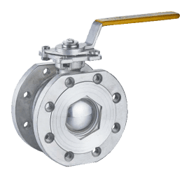 5 wafer type ball valve flange end direct mounting pad